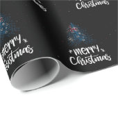 Frohe Weihnachten mit australischer Flagge Geschenkpapier (Rolleneckpunkt)