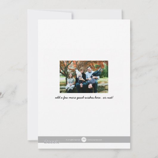 Frohe Weihnachten mit Back Foto (Rückseite)