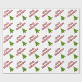 Frohe Weihnachten mit Bäumen Geschenkpapier (Flach)