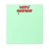 Frohe Weihnachten mit Bäumen Notizblock (Vorderseite)