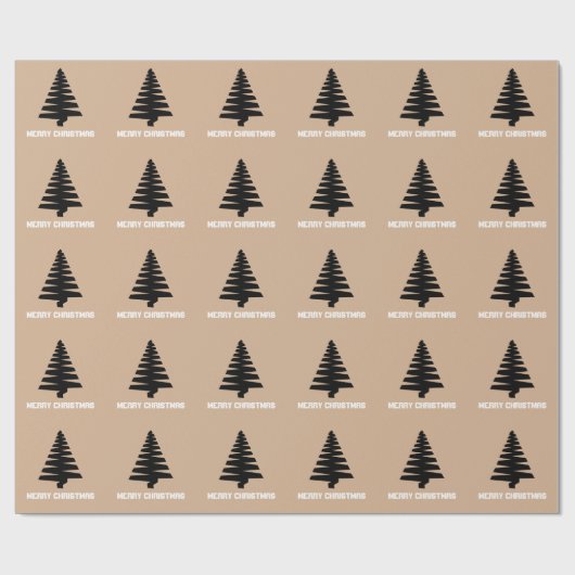 Frohe Weihnachten mit Baumlech-Packpapier Geschenkpapier (Flach)