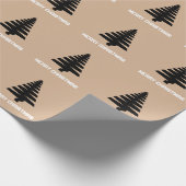 Frohe Weihnachten mit Baumlech-Packpapier Geschenkpapier (Ecke)