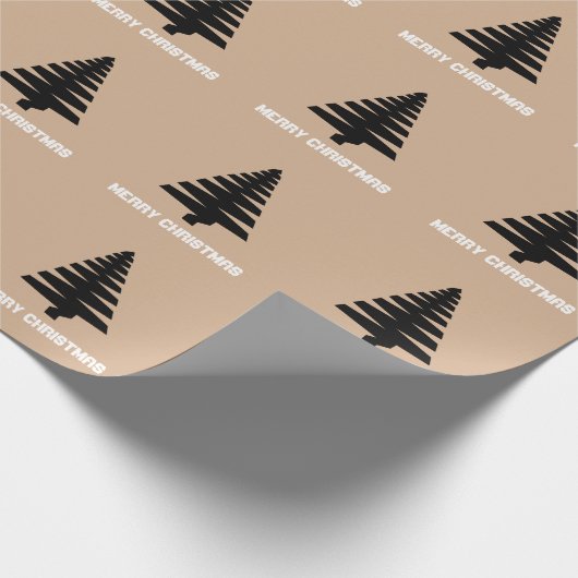 Frohe Weihnachten mit Baumlech-Packpapier Geschenkpapier (Ecke)