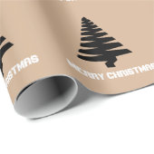 Frohe Weihnachten mit Baumlech-Packpapier Geschenkpapier (Rolleneckpunkt)