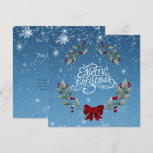 Frohe Weihnachten mit Bibelverse (Vorne/Hinten)