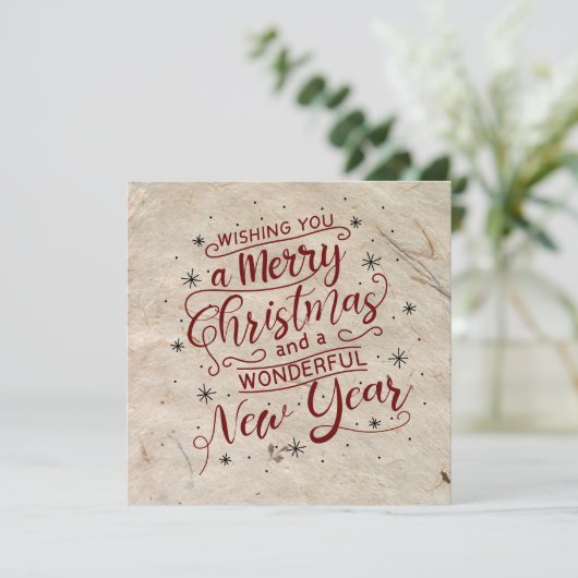 Frohe Weihnachten mit Bibelverse (Stehend Vorderseite)