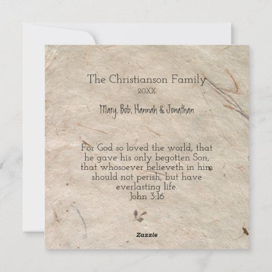 Frohe Weihnachten mit Bibelverse (Rückseite)