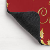 Frohe Weihnachten mit Blue Berries Mousepad (Ecke)