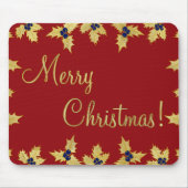 Frohe Weihnachten mit Blue Berries Mousepad (Vorne)