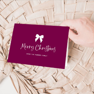 Frohe Weihnachten mit Bow   Burgunder Wein und Wei