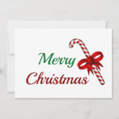 Frohe Weihnachten mit Candy Cane Holiday Card (Vorderseite)
