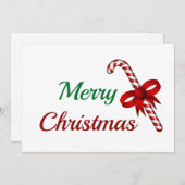 Frohe Weihnachten mit Candy Cane Holiday Card (Vorne/Hinten)