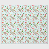 Frohe Weihnachten mit Candy Canes und Ribbons Geschenkpapier (Flach)
