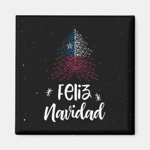 Frohe Weihnachten mit Chile-Flagge Magnet