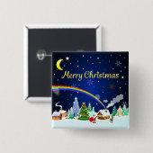 Frohe Weihnachten mit Crescent Moon Button (Vorne & Hinten)