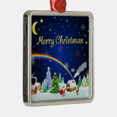 Frohe Weihnachten mit Crescent Moon Ornament Aus Metall (Rechts)