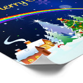 Frohe Weihnachten mit Crescent Moon Poster (Ecke)