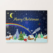 Frohe Weihnachten mit Crescent Moon Puzzle (Horizontal)