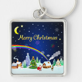 Frohe Weihnachten mit Crescent Moon Schlüsselanhänger