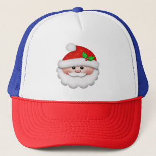 Frohe Weihnachten mit dem Gesicht des Weihnachtsma Truckerkappe