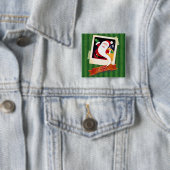 Frohe Weihnachten mit dem Weihnachtsmann! Button (Beispiel)
