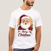 Frohe Weihnachten mit dem Weihnachtsmann T-Shirt (Vorderseite)