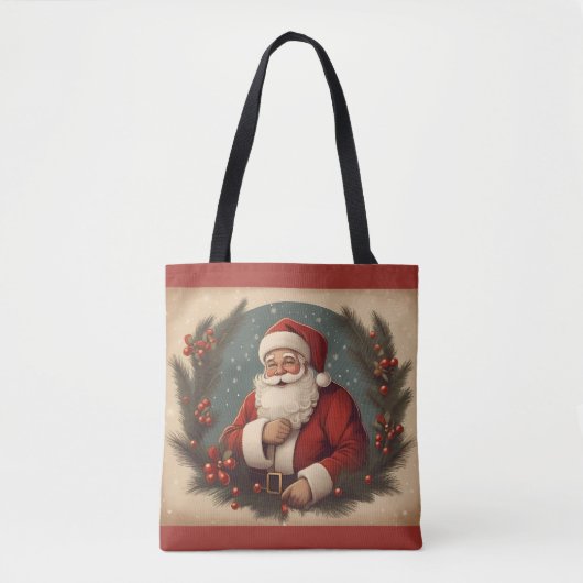 Frohe Weihnachten mit dem Weihnachtsmann Tasche (Vorderseite)
