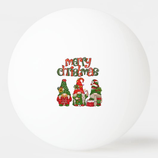 Frohe Weihnachten mit dem Weihnachtsmann Tischtennisball (Vorderseite)