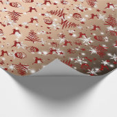 Frohe Weihnachten mit dem Weihnachtsmann und mehr Geschenkpapier (Ecke)