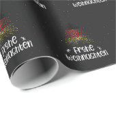Frohe Weihnachten mit deutscher Flagge Geschenkpapier (Rolleneckpunkt)