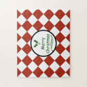 Frohe Weihnachten mit Diamantenmuster Puzzle (Vertikal)
