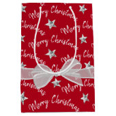 Frohe Weihnachten mit Diamond Stars Mittlere Geschenktüte (Vorderseite)