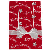 Frohe Weihnachten mit Diamond Stars Mittlere Geschenktüte (Rückseite)