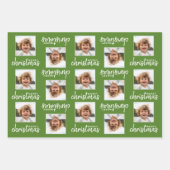 Frohe Weihnachten mit einem Foto auf einem Platz g Geschenkpapier Set (Vorderseite 2)