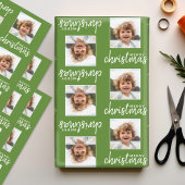 Frohe Weihnachten mit einem Foto auf einem Platz g Geschenkpapier Set