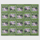 Frohe Weihnachten mit einem horizontalen Foto - gr Geschenkpapier (Flach)