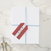 Frohe Weihnachten mit einem Tupfenmuster Geschenkanhänger (Mit Garn)