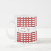 Frohe Weihnachten mit einem Tupfenmuster Mattglastasse (Links)