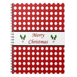 Frohe Weihnachten mit einem Tupfenmuster Notizblock
