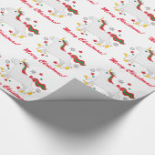 Frohe Weihnachten mit Einhorn Geschenkpapier (Ecke)