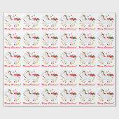 Frohe Weihnachten mit Einhorn Geschenkpapier (Flach)