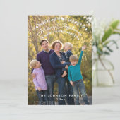 Frohe Weihnachten mit familiärem Foto (Stehend Vorderseite)