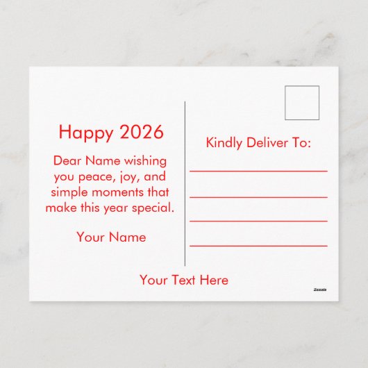 Frohe Weihnachten mit Familiennamen (Rückseite)