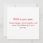 Frohe Weihnachten mit Familiennamen Karte (Rückseite)