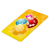 Frohe Weihnachten mit festlichen Feiertagen Orname Magnet (Linke Seite)