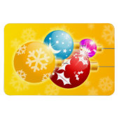 Frohe Weihnachten mit festlichen Feiertagen Orname Magnet (Horizontal)