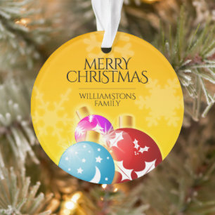 Frohe Weihnachten mit festlichen Feiertagen Orname Ornament