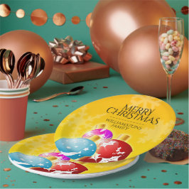 Frohe Weihnachten mit festlichen Feiertagen Orname Pappteller