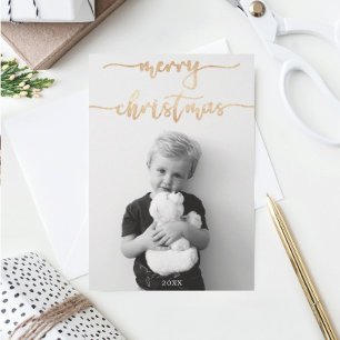 Frohe Weihnachten mit Fotokarte Dankeskarte