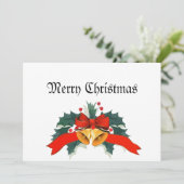 Frohe Weihnachten mit Gold Bells (Stehend Vorderseite)